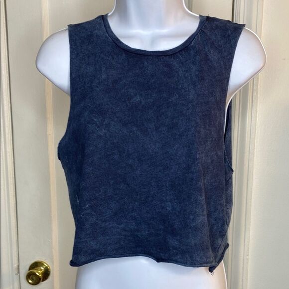 Women's Sleeveless Top - Dark Blue - Picture 1 of 4